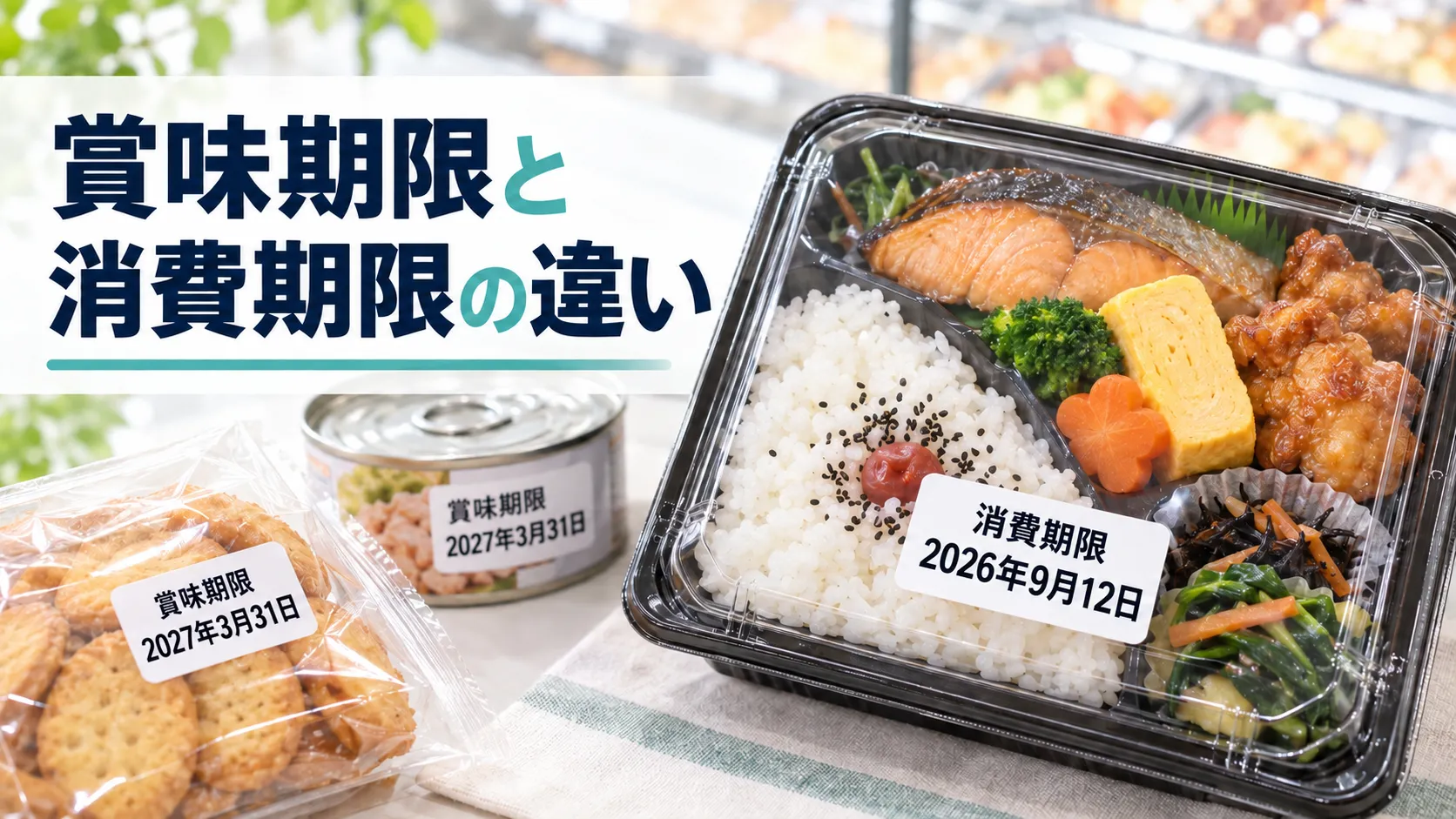 賞味期限と消費期限の違いとは?期限切れ食品の考え方と食品ロス対策を解説